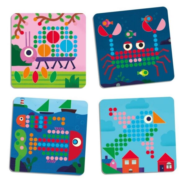 Djeco nuppude paigutamine auku mäng