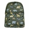roheline laste seljakott savanni loomadega