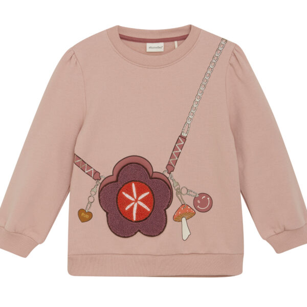 tüdrukute roosa dressipluus taskuga