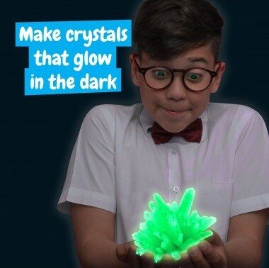 laste teaduskomplekt kristallide tegemise komplekt pimedas helendav