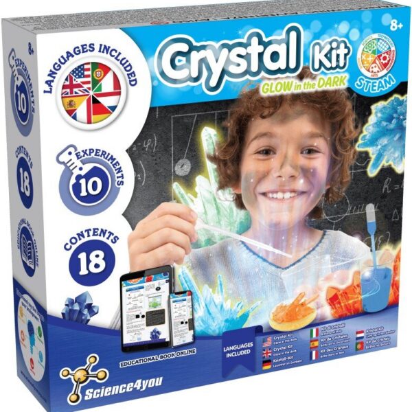 laste teaduskomplekt kristallide tegemise komplekt pimedas helendav