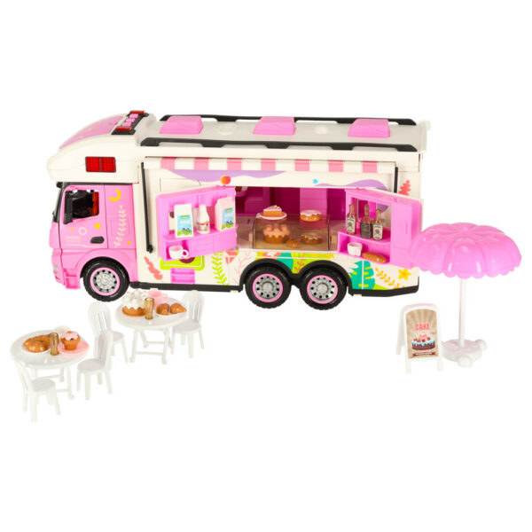 puldiga juhitav roosa matkaauto komplekt.