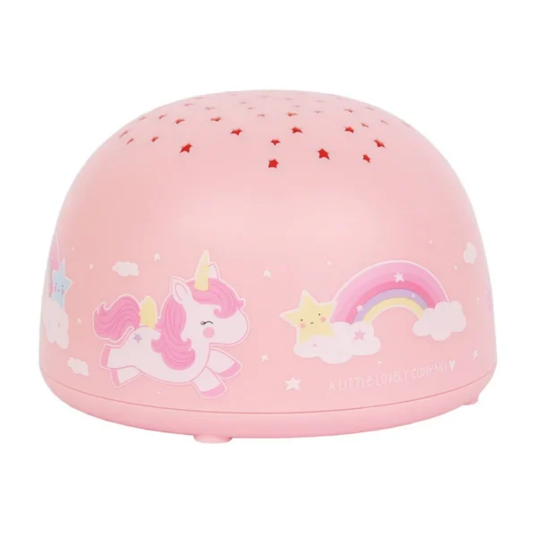 roosa ükssarviku öölamp projektor tähed