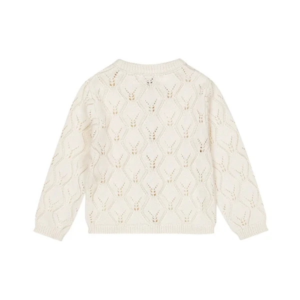 Dirkje beebi tüdrukute valge kootud jakk