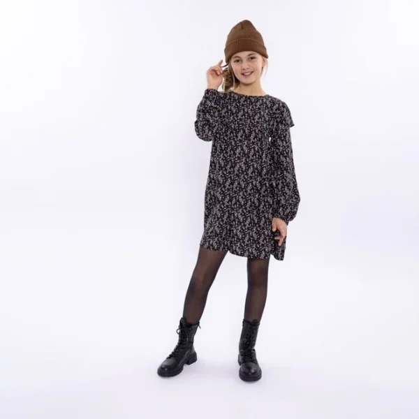 No Way Monday must viskoosist kleit lilledega