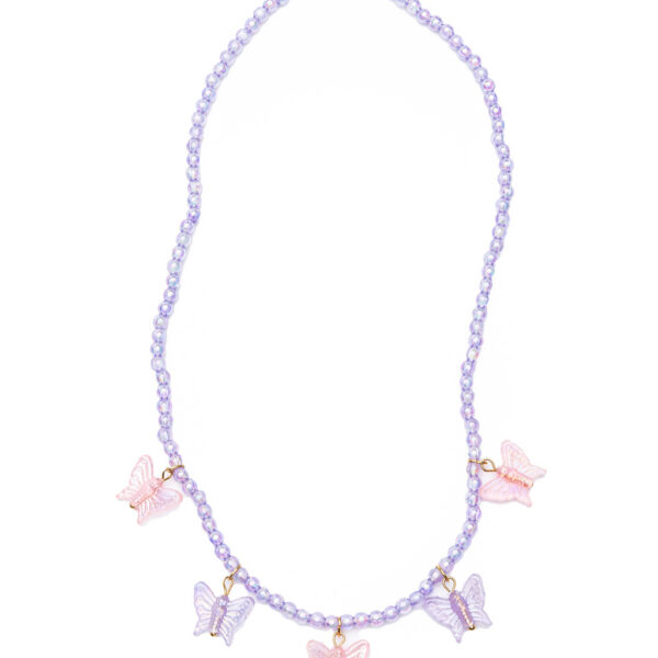 Great Pretenders laste lilla ja roosaga liblikate kaheosaline kaelakee