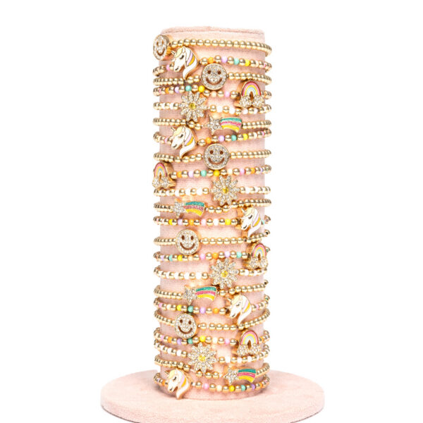 Great Pretendersi kuldsed sädelevad käevõrud ükssarviku ja vikerkaarega