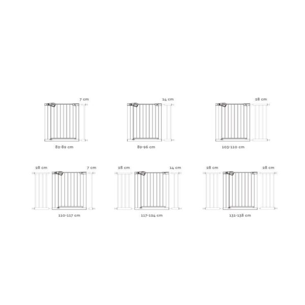 valge Norbaby 28cm turvavärava pikendus