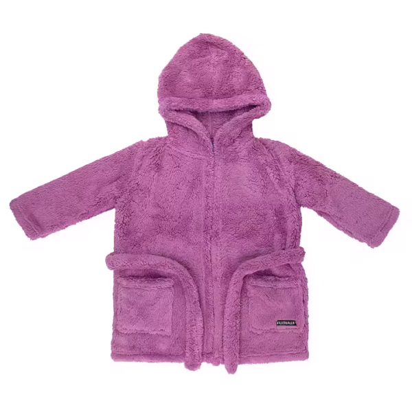 Villervalla pehme roosa laste tüdrukute hommikumantel