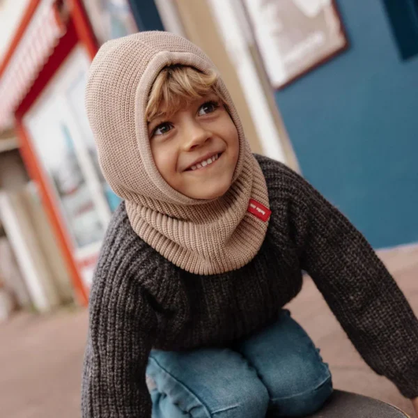 Hello Hossy laste beežikas pruunikas tuukermüts maskmüts