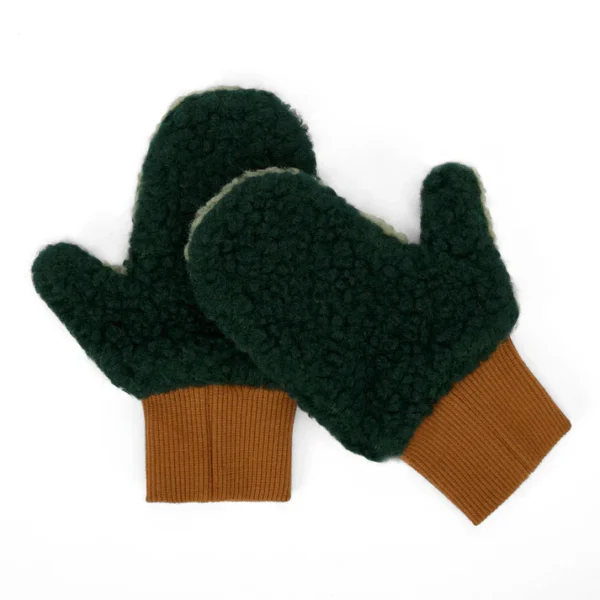 Hello Hossy rohelised pehmed laste kindad fliisivoodriga