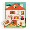 Djeco laste kolmekihiline maja pusle