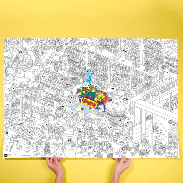 OMY suur 70x100 cm supermarketi värvimisplakat