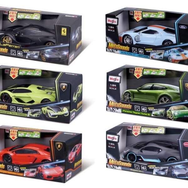 hääle ja tuledega mängu spordiautod