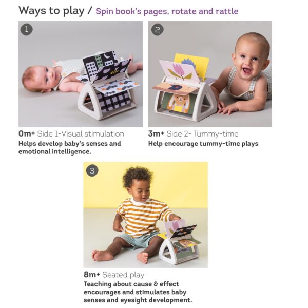 Taf Toys keerlev arenguraamat