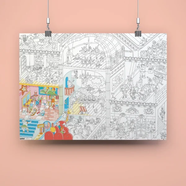 OMY suur 70x100 cm baleriinidega värvimisplakat