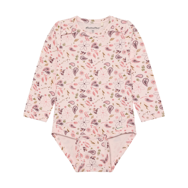 minymo roosa lilleline tüdrukute body