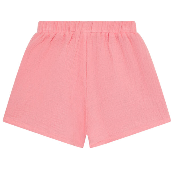 tüdrukute puuvillased roosad lühikesed püksid