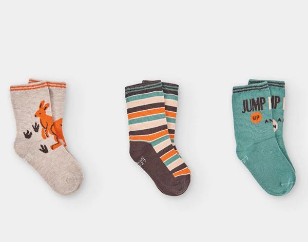 Sokid 3-pakk roheline-pruun 693075