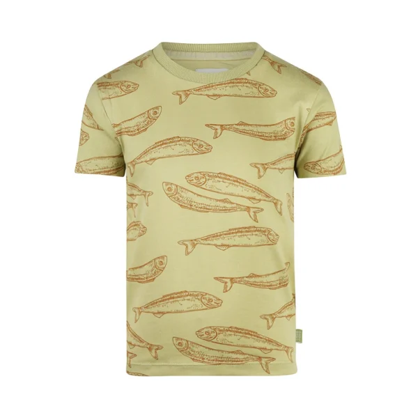 Poiste roheline kaladega t-särk