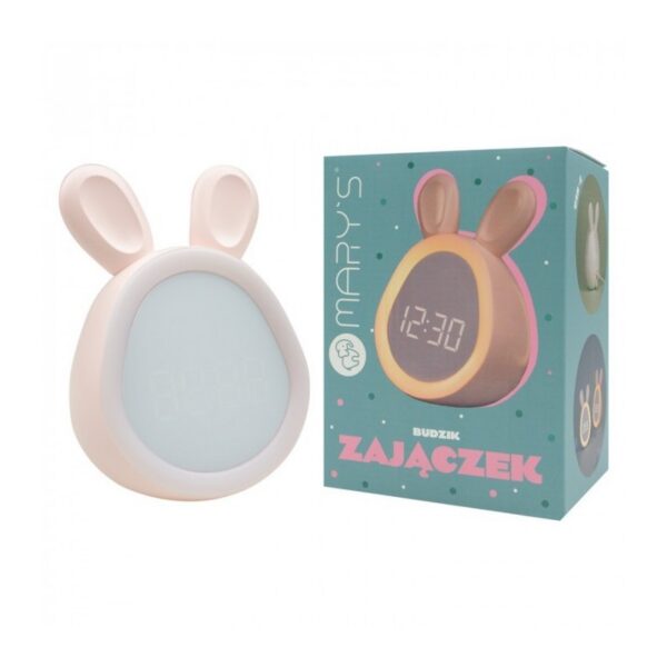 laste roosa jänese äratuskell led öölamp