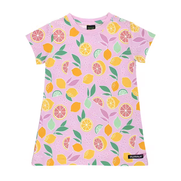 laste Villervalla roosa sidrunitega kleit