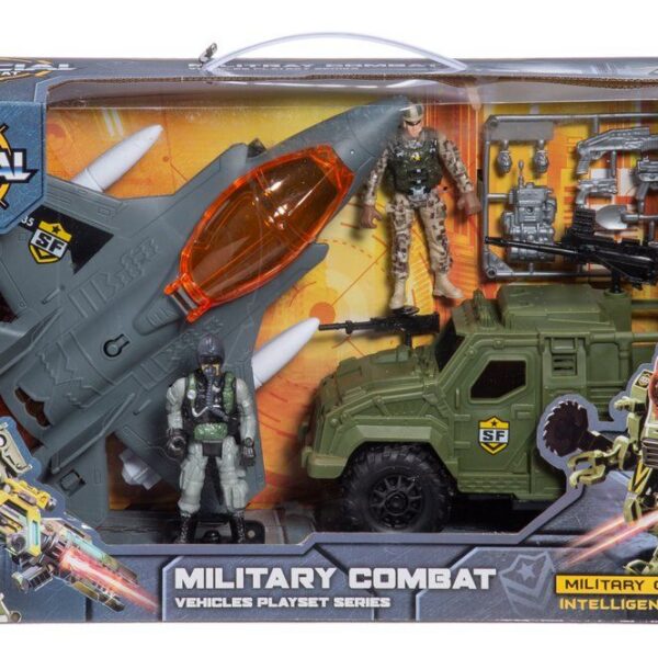 Militaar lennuk ja auto mängukomplekt