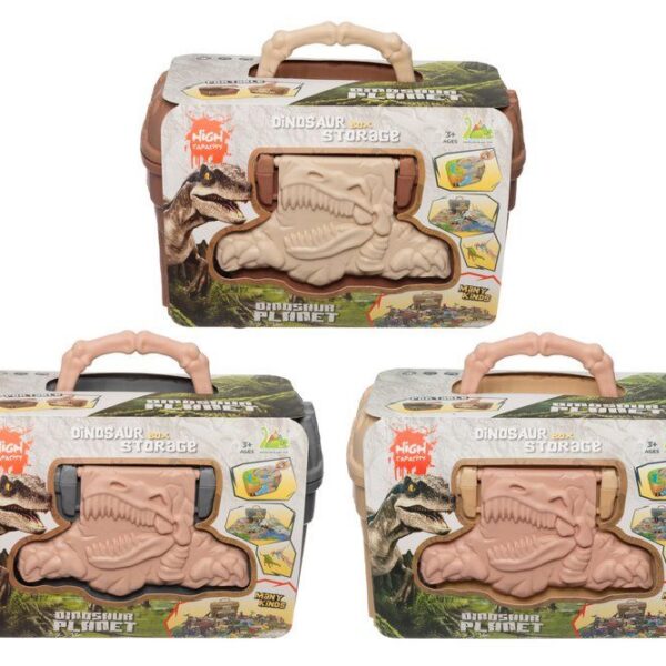 dinosauruse komplekt kirstus aluse ja dinosaurustega