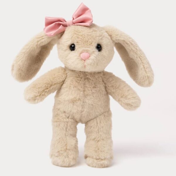 väike pehme beež jänese kaisukas lipsuga