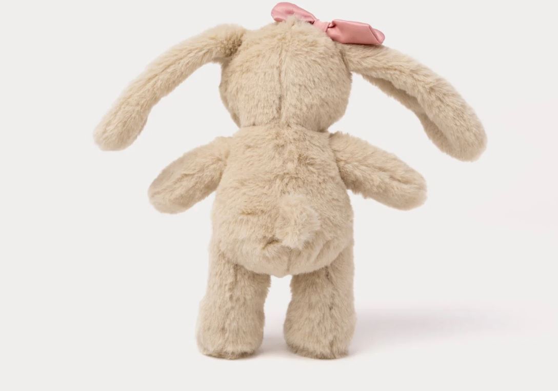 väike pehme beež jänese kaisukas lipsuga