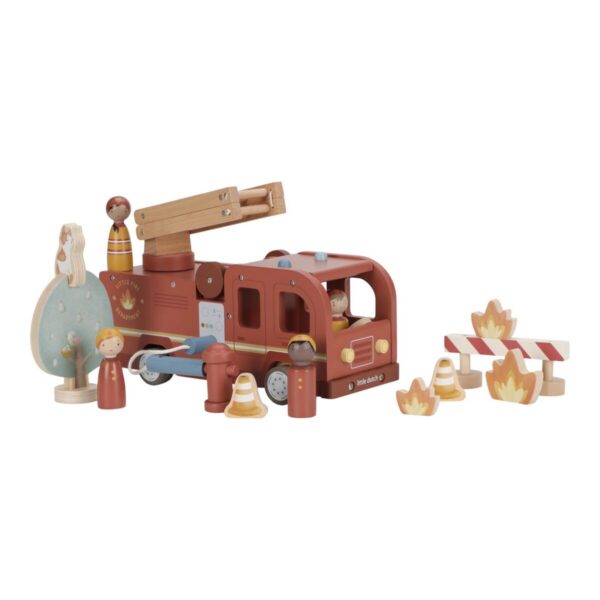 Little Dutch puidust tuletõrjeauto