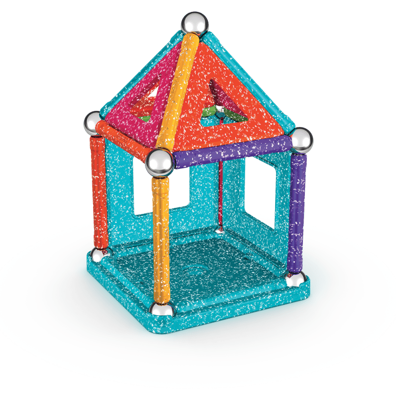 Komplekt erinevate 3D konstruktsioonide loomiseks. Geomag konstruktorid on kõrge kvaliteediga, vastavad ohutusstandarditele ja on keskkonnasõbralikud. Detailid on valmistatud 100% taaskasutatud plastist ning metallkuulid ei ole magnetilised, ei ole toksilised ega sisalda niklit. Komplekt sisaldab 12 magnetpulka, 12 teraskuuli, 8 kolmnurkset ja 2 ruudukujulist paneeli, platvormi ja karpi detailide hoiustamiseks. Sobiv alates 3. eluaastast. HOIATUS! Ei sobi alla 3-aastastele lastele. Lämbumisoht - sisaldab väikeseid osi. Valmistatud Šveitsis.