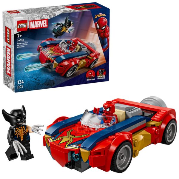 Lego Marvel Spider-Man car vs Venomized
