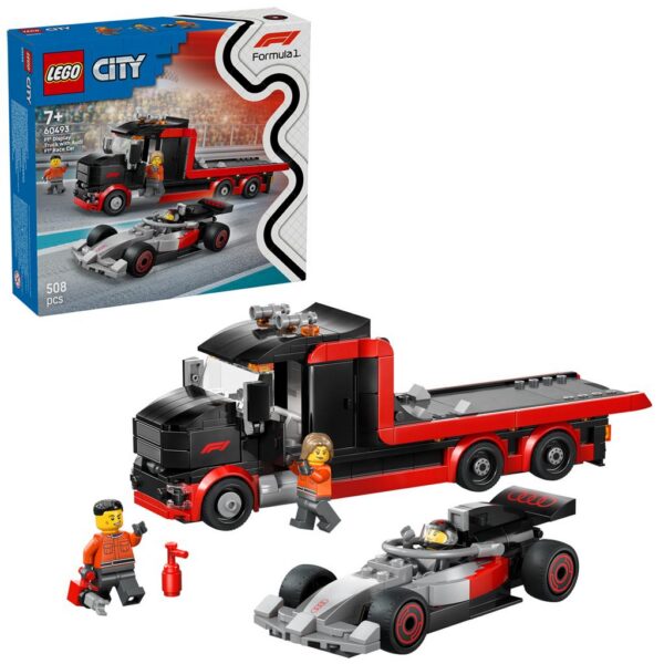 Lego City F1 kaubik Audi ralliautoga